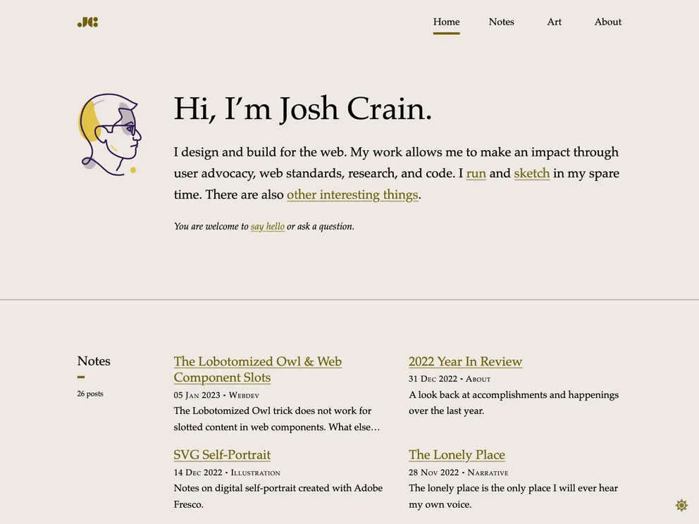 Joshcrain.io screenshot