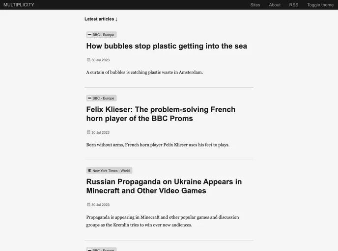 Eleventy Template Multiplicity screenshot