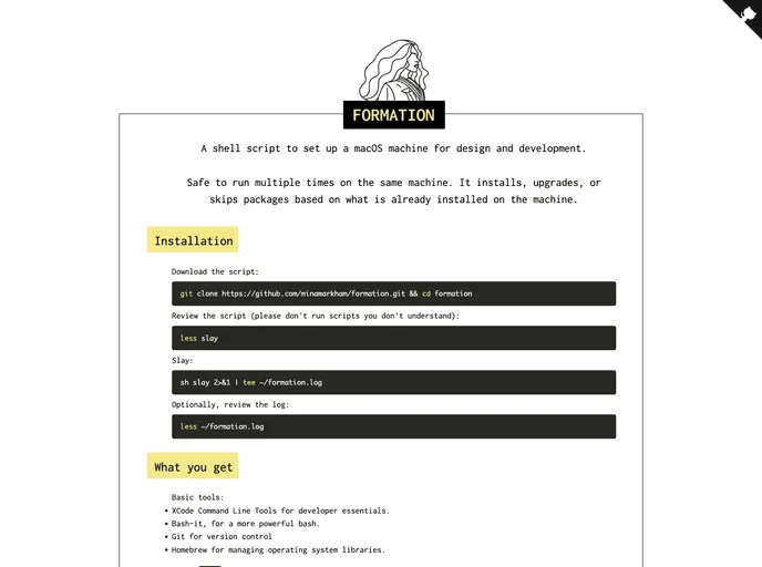 Formation screenshot